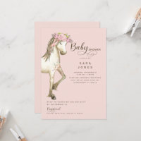 Niedliches Pony Watercolor Pink Kinderdusche II