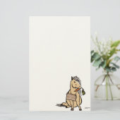 Niedliches Pony wird für Karotten funktionieren Briefpapier