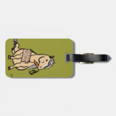 Niedliches Pony wird für Karotten funktionieren Gepäckanhänger (Rückseite horizontal)