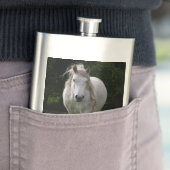 Niedliches Ponyfoto Flachmann (Beispiel)