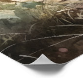 Niedliches Poodle Dog Art Print Poster (Ecke)