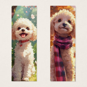 Niedliches Poodle Dog Illustration Lesezeichen