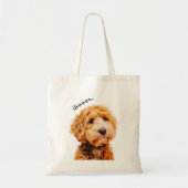 Niedliches Poodle-Dog-Muster Tragetasche (Vorne)