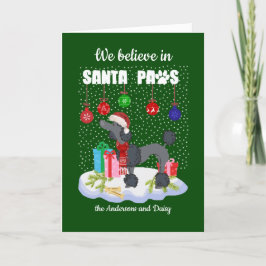 Niedliches Poodle glauben an Weihnachten