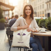 Niedliches Poodle Halloween Tote Bag