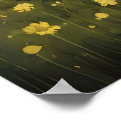 Niedliches Poodle in Wiesenkunst Print Poster (Ecke)