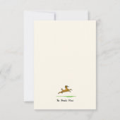 Niedliches Poodle und Folklorekunstkarte Dankeskarte (Rückseite)