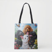 Niedliches Poodle und Goldendoodle Tasche (Vorderseite)