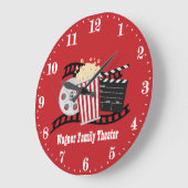 niedliches Popcorn-Add-on Große Wanduhr (Winkel)