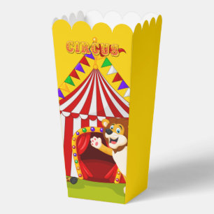 Niedliches Popcorn des Circus Party Geschenkschachtel