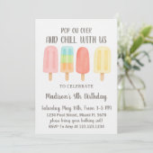 Niedliches Popsiv Summer Party für Kinder Einladung (Stehend Vorderseite)