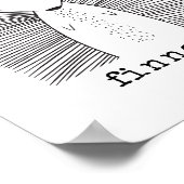 Niedliches Porcupine Einfache Linie Zeichnend Indi Poster (Ecke)