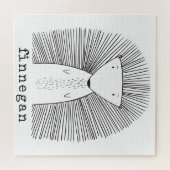 Niedliches Porcupine Einfache Linie Zeichnend Indi Puzzle (Horizontal)