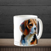 Niedliches Portrait des Beagle Kaffeetasse