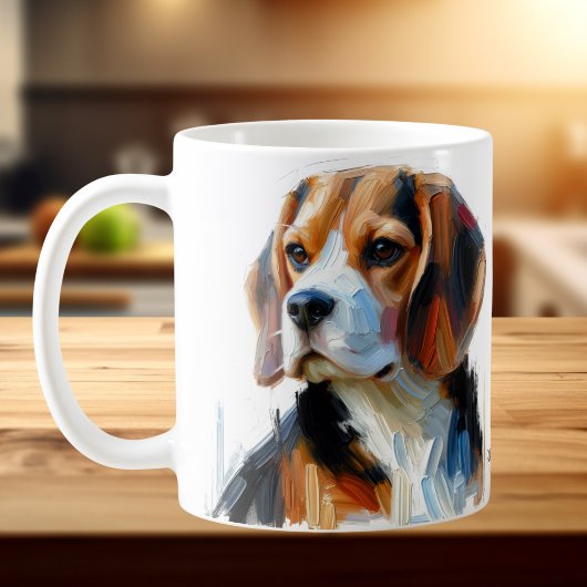 Niedliches Portrait des Beagle Kaffeetasse