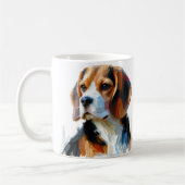 Niedliches Portrait des Beagle Kaffeetasse (Links)