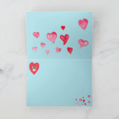 Niedliches Possum-Gesicht, Herz, auf meine Valenti Karte (Innenseite)