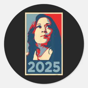 Niedliches Poster 2025 Einweihung von Kamala Harri Runder Aufkleber