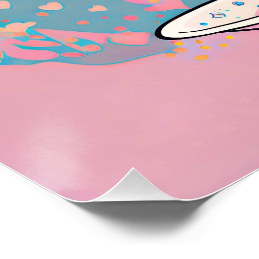 Niedliches Poster aus dem Teecup Puppenspiel (Ecke)