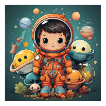 Niedliches Poster des Astronauten