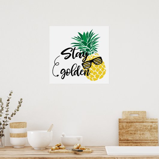 Niedliches Poster für Ananas (Küche)