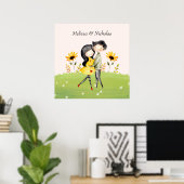 Niedliches Poster für Paare (Heimbüro)