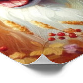 Niedliches Poster mit goldener Retriever-Hundekuns (Ecke)