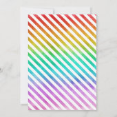 Niedliches Potluck Lesbisches Brautparty| Rainbow  Einladung (Rückseite)