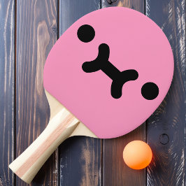 Niedliches Pouty Face Light Pink Ping Pong Paddel Tischtennis Schläger