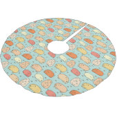 Niedliches Prägemuster Polyester Weihnachtsbaumdecke (Schrägansicht)