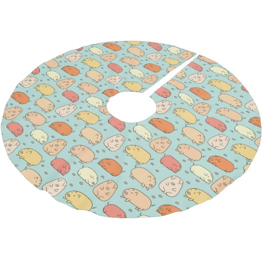 Niedliches Prägemuster Polyester Weihnachtsbaumdecke (Schrägansicht)