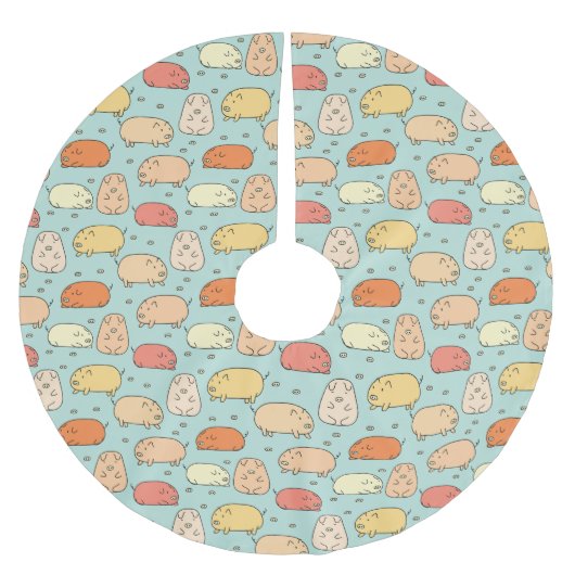 Niedliches Prägemuster Polyester Weihnachtsbaumdecke (Vorderseite)