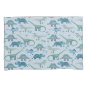 Niedliches prähistorisches Blaues Dinosaurier-Must Kissenbezug (Vorderseite-Rechts)