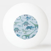 Niedliches prähistorisches Blaues Dinosaurier-Must Tischtennisball (Rückseite)