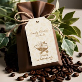 Niedliches Pram Baby ist das Brechen der Babydusch Geschenkanhänger