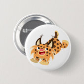 Niedliches Prankings-Cartoon Bobcat Button-Abzeich Button (Vorne & Hinten)