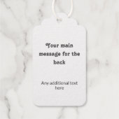 Niedliches Präzel formt beiderseitig einen eigenen Geschenkanhänger (Rückseite)