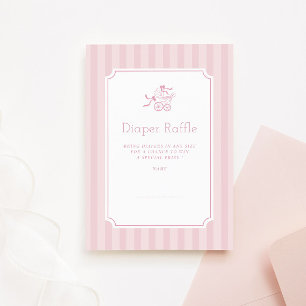 Niedliches Preppy Baby Stroll Diaper Raffel Dankeskarte