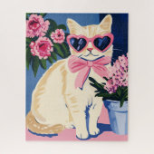 Niedliches Preppy Cat Puzzle (Vertikal)