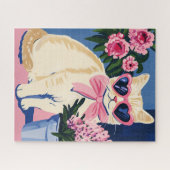 Niedliches Preppy Cat Puzzle (Horizontal)