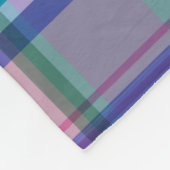 Niedliches Preppy Retro Kariertes Muster in Rosa u Fleecedecke (Ecke)