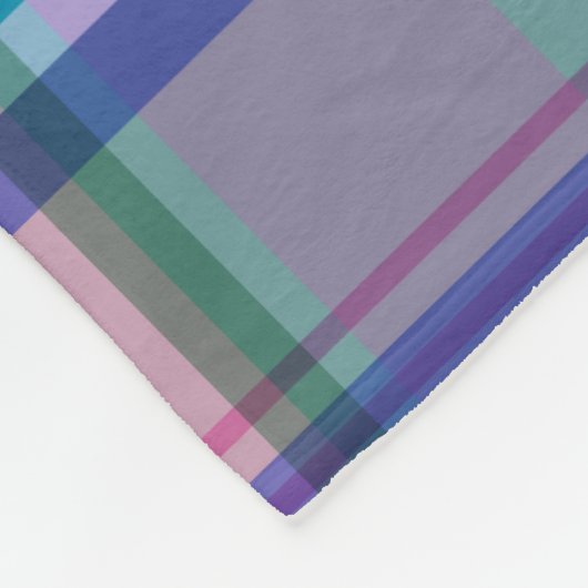 Niedliches Preppy Retro Kariertes Muster in Rosa u Fleecedecke (Ecke)