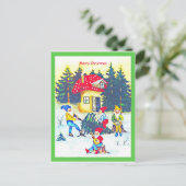 Niedliches primitives Tomte, Gnome oder Elfen schn Postkarte (Stehend Vorderseite)