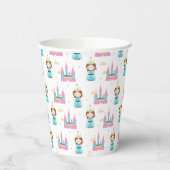 Niedliches Princess Castle Pattern Girly Pappbecher (Links)