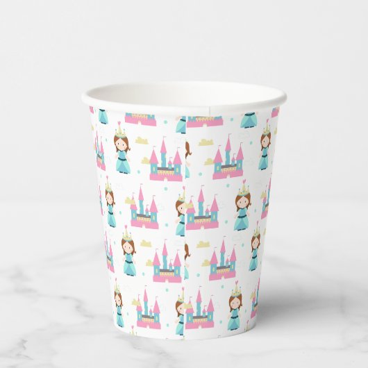 Niedliches Princess Castle Pattern Girly Pappbecher (Rechts)