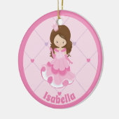 Niedliches Princess Girl Pink Benutzerdefiniertes  Keramik Ornament (Links)