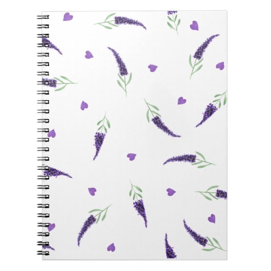 Niedliches Provence Aquarelllavender Header-Notebo Notizblock (Vorderseite)