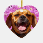 Niedliches Puggle Keramik Ornament (Vorne)