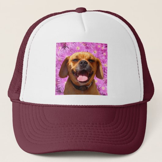 Niedliches Puggle Truckerkappe (Vorderseite)