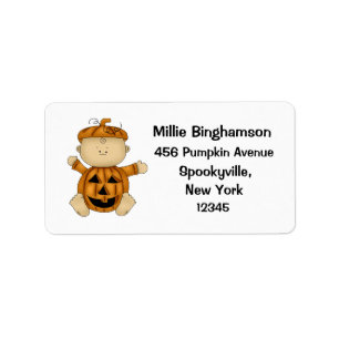 Niedliches Pumpkin Baby Adressaufkleber